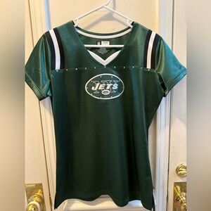 New New York Jets NFL Team Apparel Rhinestoned Jersey